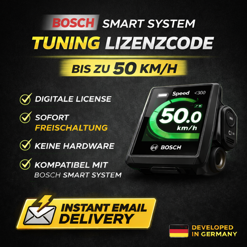 Bosch Smart System Tuning Lizenz – Geschwindigkeitsfreigabe bis 35 km/h – Digitale Aktivierung – Sofort per E-Mail